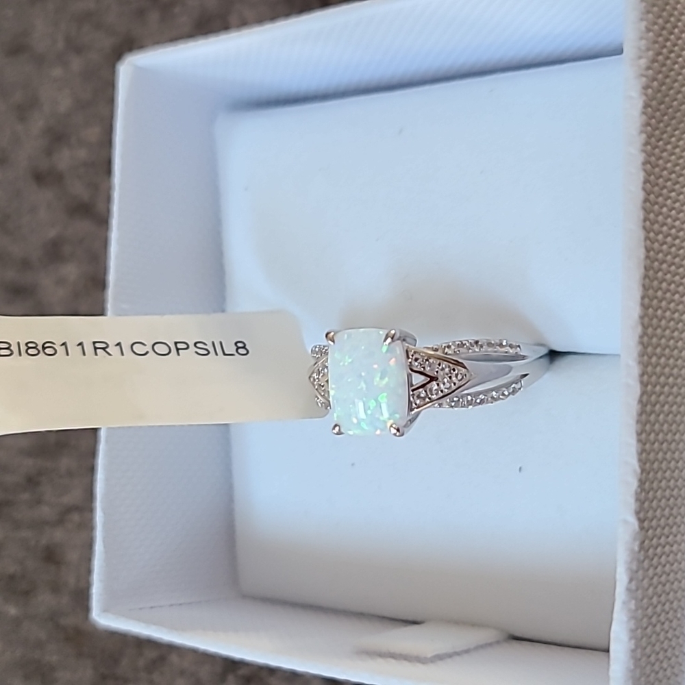 FINE JEWELRY BEAUTIFUL WOMENS OPAL RING SIZE 8 - Picture 10 of 17